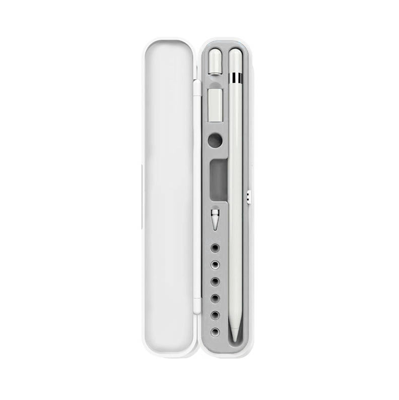 Estuche Protector Para Apple Pencil y Accesorios Blanco Gris