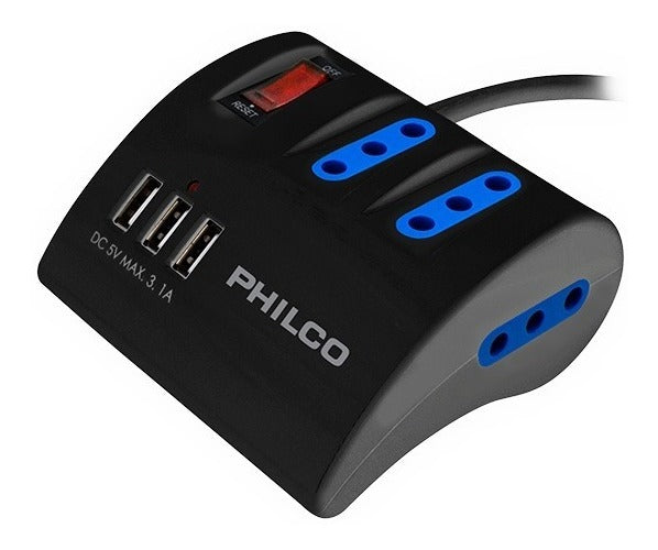 Extension Escritorio 220V + 3USB Philco 2043B