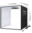 Estudio Fotográfico Pulux Portátil 40cm con Luz LED y 12 Fondos
