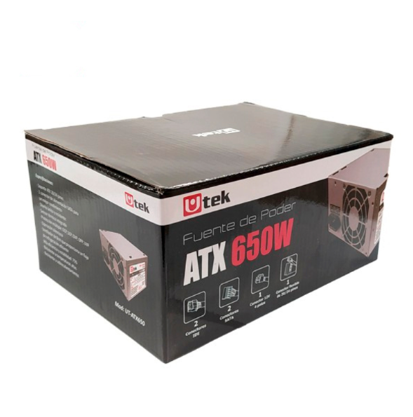 Fuente de Poder ATX 650W UTEK UT-ATX650