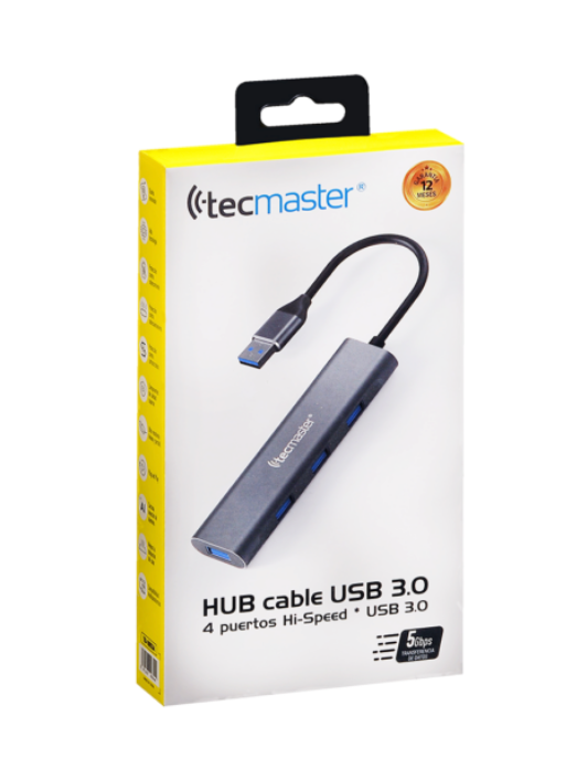 Hub USB 4 Puerto Para Macbook Noebooks Tecmaster