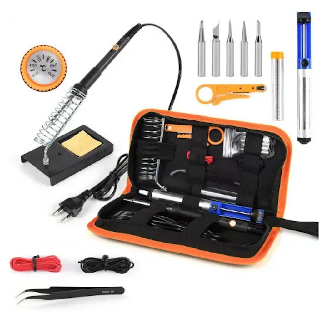 Kit Herramientas Electrónicas 15 Piezas Cautin Soldar 60W Lapiz