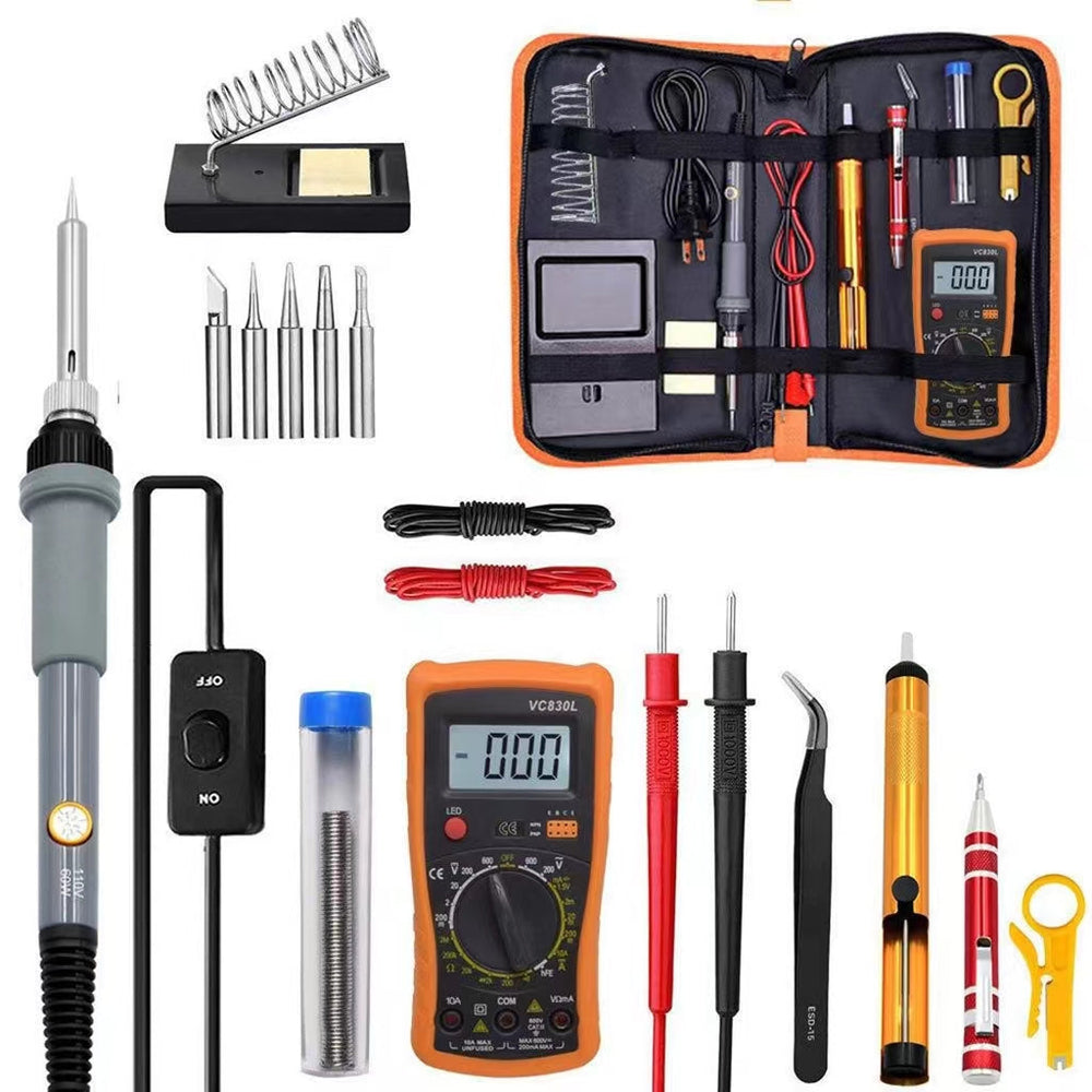 Kit Herramientas Electrónicas  Cautin Soldar Tester Pinzas