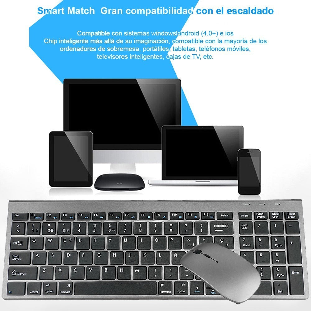 Kit Mouse Teclado Para Macbook Notebook Inalambrico Goforit ESP