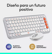 Kit Teclado y Mouse Logitech Pop Icon Español Blanco