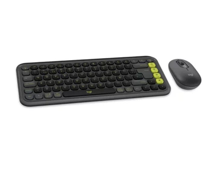 Kit Teclado y Mouse Logitech Pop Icon Español Negro