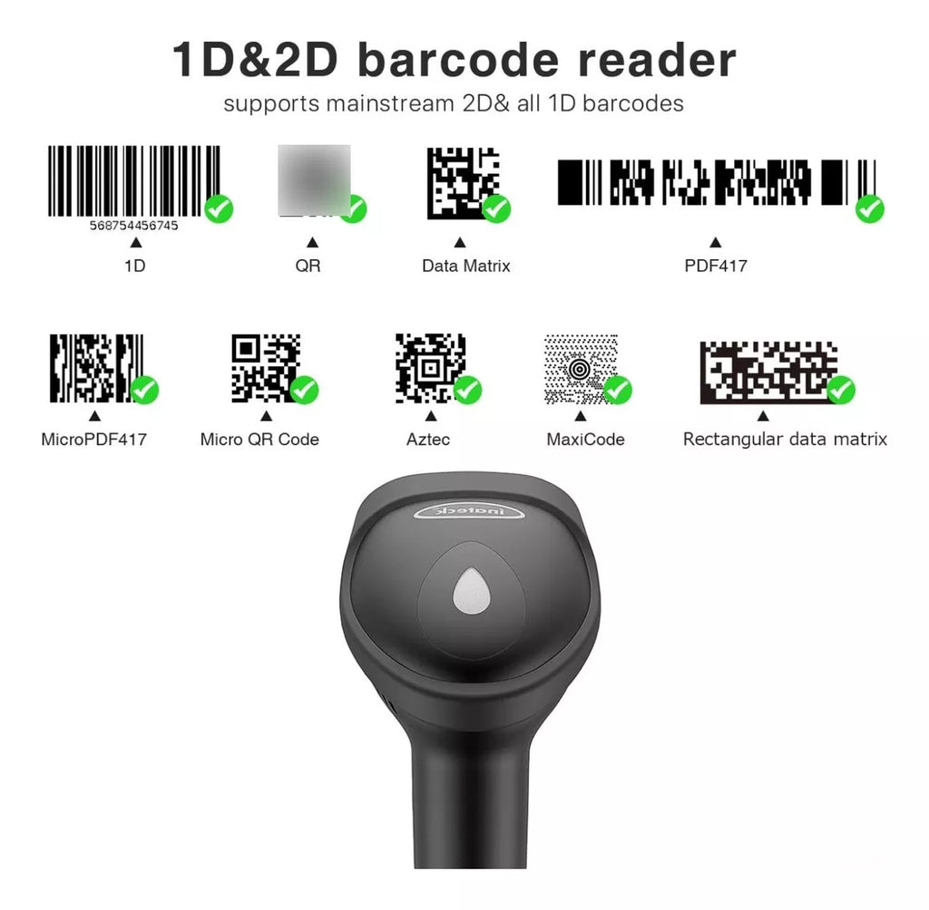 Lector Codigo de Barras 2D QR Inalambrica 2.4ghz UT-BSCW30