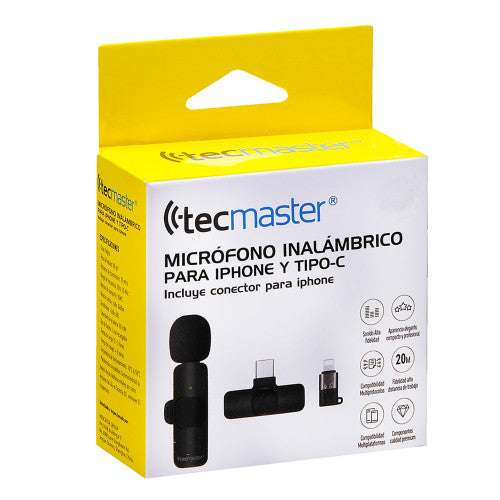 Microfono Inalámbrico Para Android iPhone Tecmaster