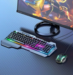 Mouse y Teclado Gamer Multimedia RGB Metal Hoco GM12