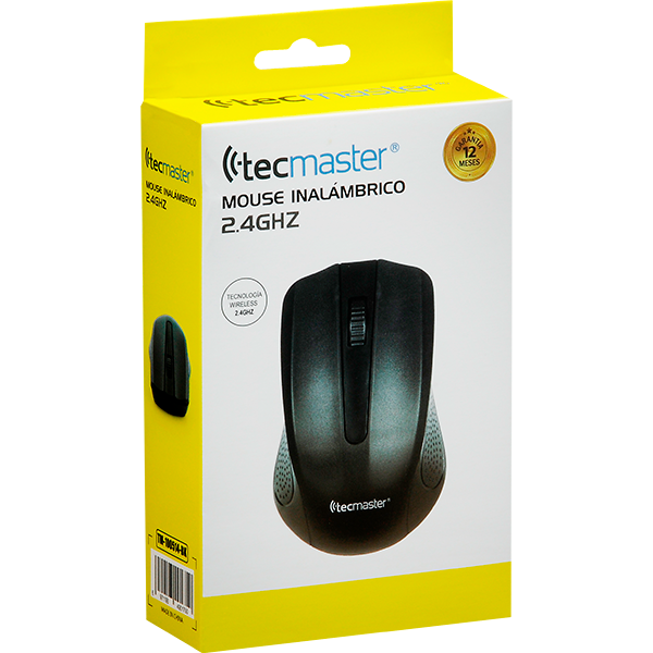 Mouse Inalambrico Negro Para Notebook Macbook Tecmaster