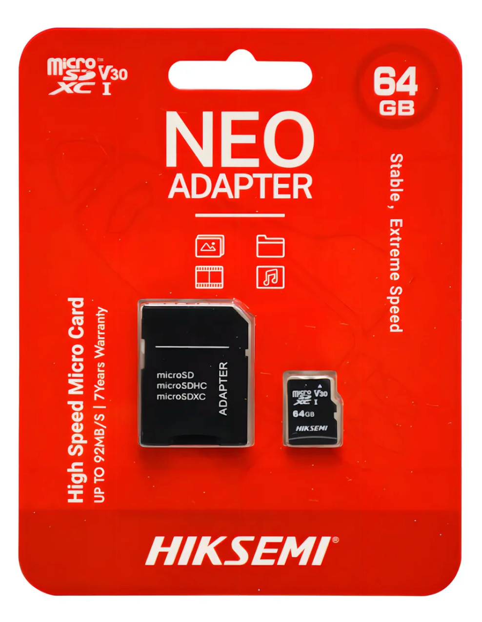 Memoria Micro SD 64GB Hiksemi con Adaptador SD