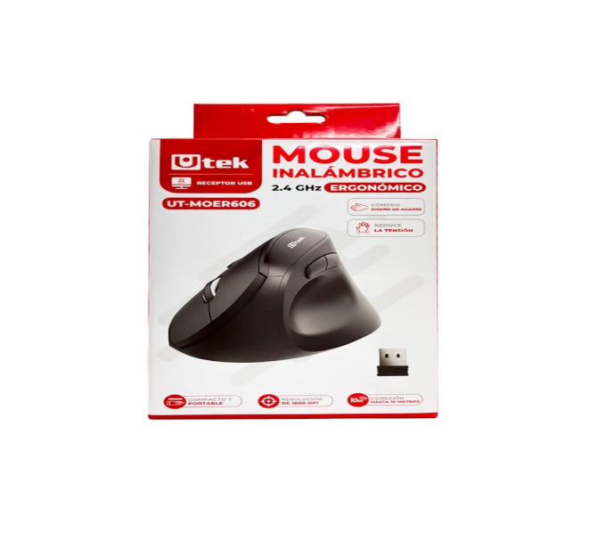 Mouse Inalámbrico Ergonómico 2,4 Ghz Utek UT-MOER606