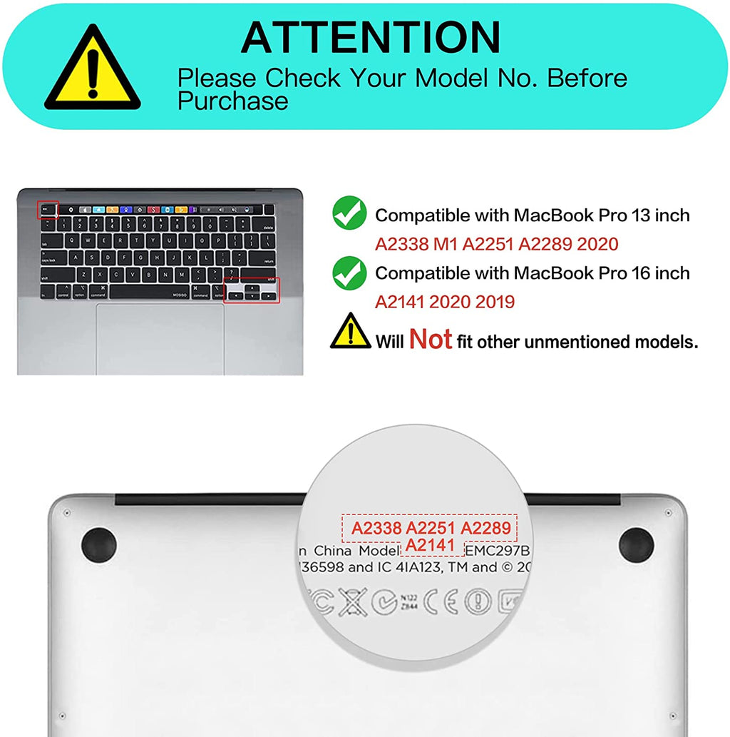 Protector Teclado Para MacBook Pro 13/16 A2338 A2141 Negro