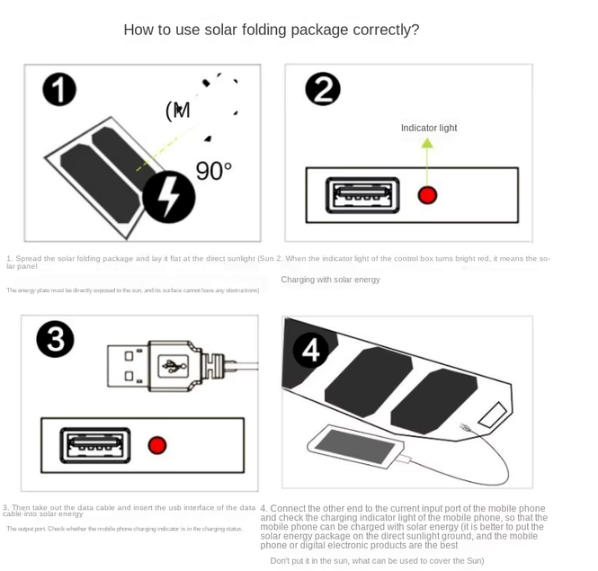 Bateria Solar USB para carga de Celulares 5V 1A 9W Brujula