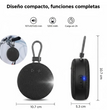 Parlante Bluetooth Hoco BS60 Exploring TWS FM TF Negro