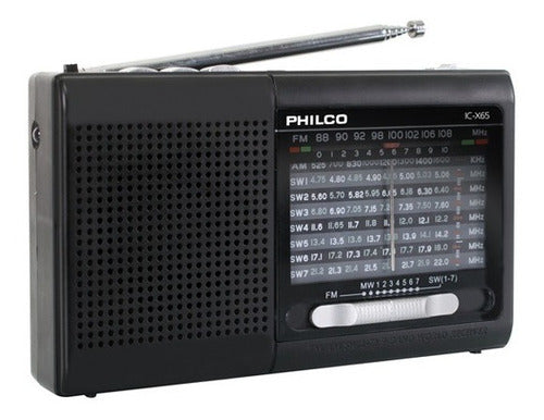 Radio Portátil Philco Bluetooth USB Multibanda Linterna Recargable ICX65