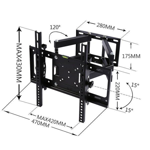 Soporte TV LCD LED Articulado 32 a 55 Hasta 50KG 120 Grados