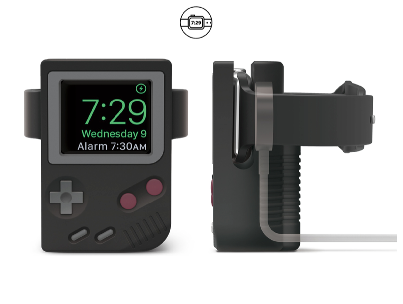 Soporte Dock Para Applewatch Diseño Gameboy Negro