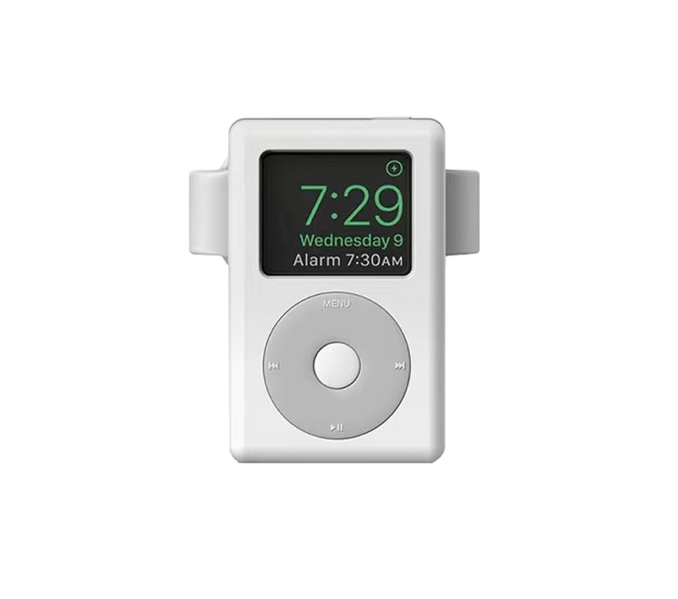 Soporte Dock Para Applewatch Silicona Diseño Blanco