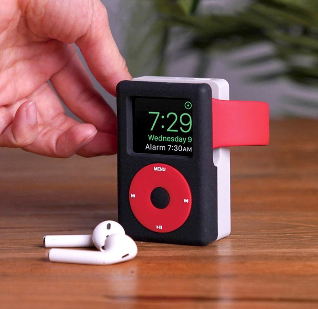 Soporte Dock Para Applewatch Silicona Diseño Blanco