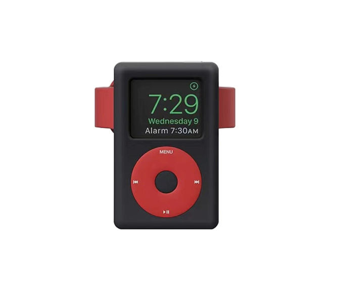 Soporte Dock Para Applewatch Silicona Diseño iPod Classic Negro