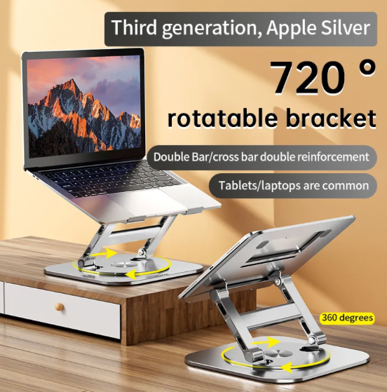 Soporte Giratorio y HUB Aluminio Notebook Macbook iPad Goforit