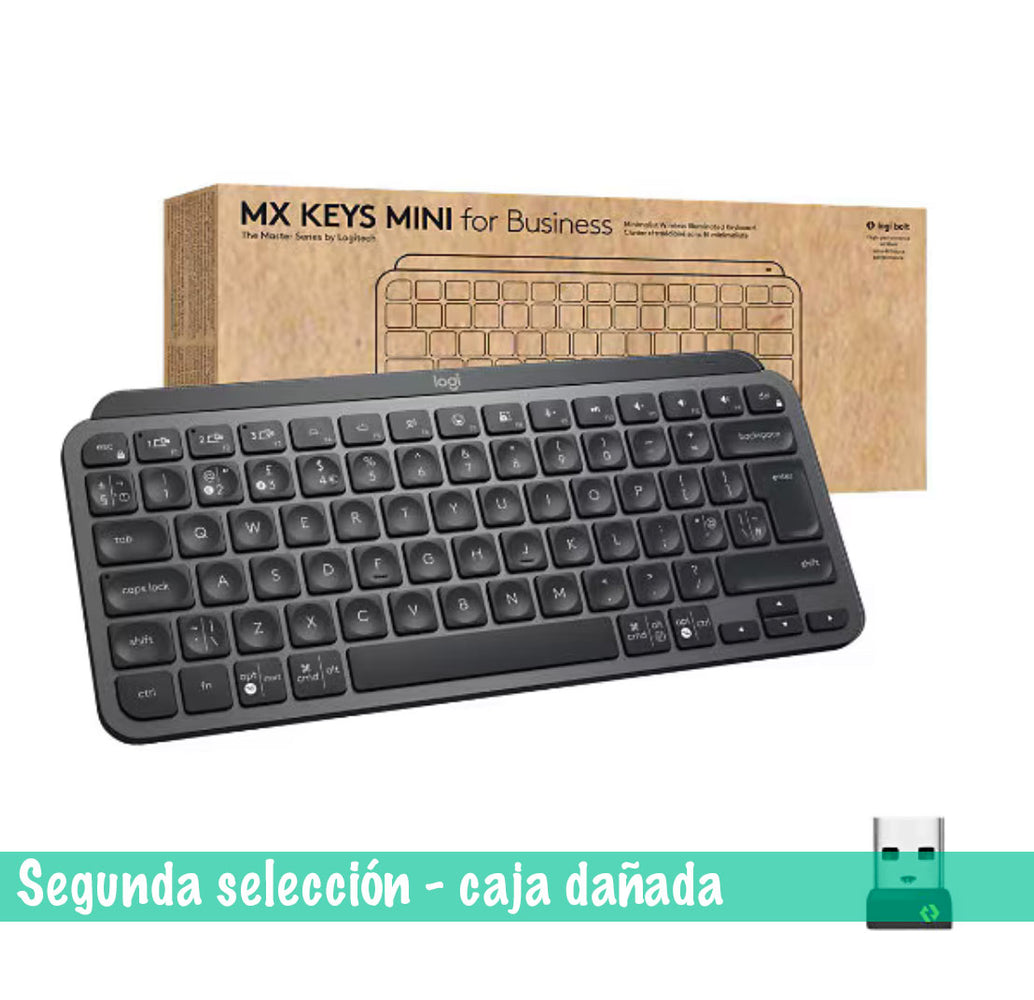 Teclado Logitech MX Keys mini Business BT Iluminado Negro