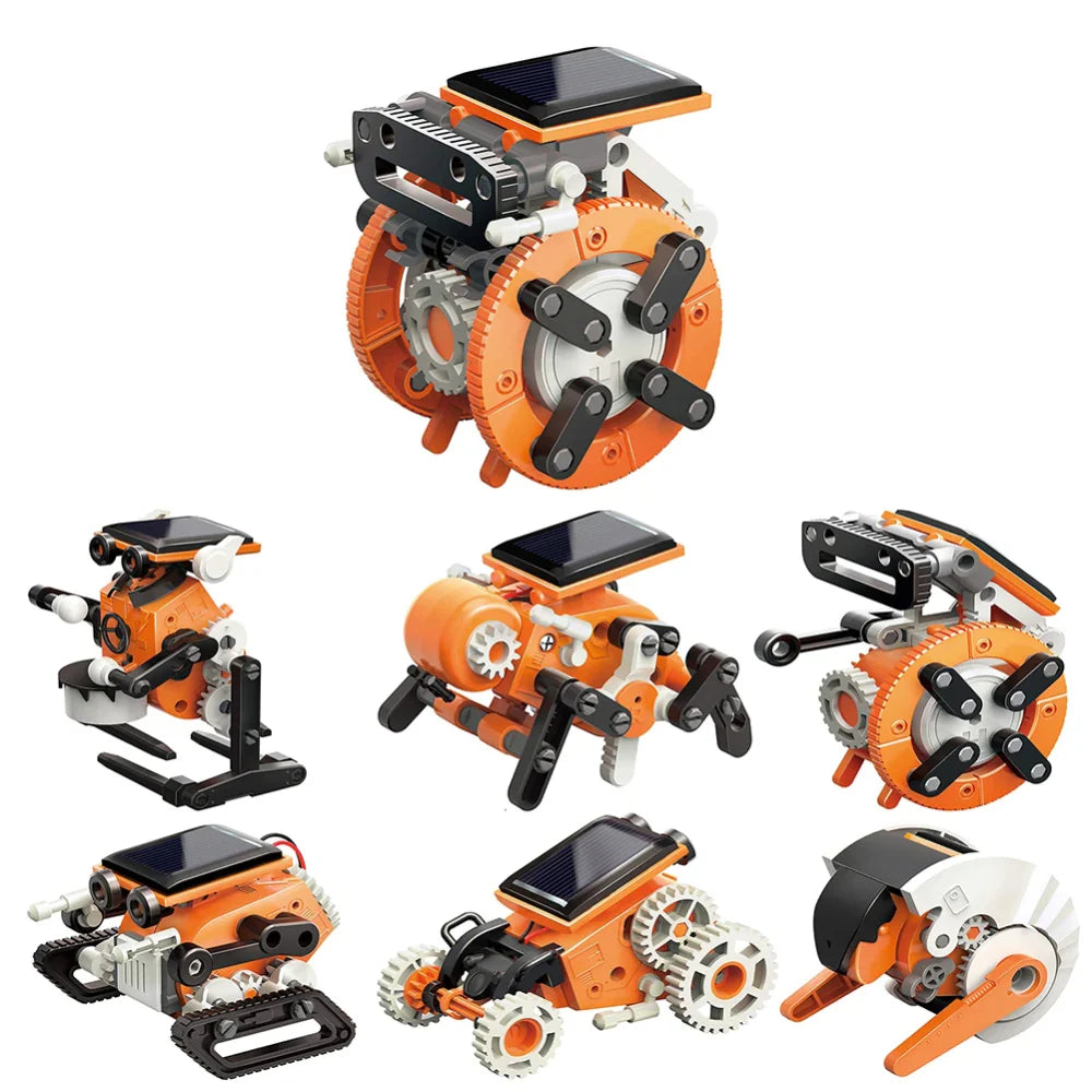 Set Juguete  7 en 1 Robots Armables Solares