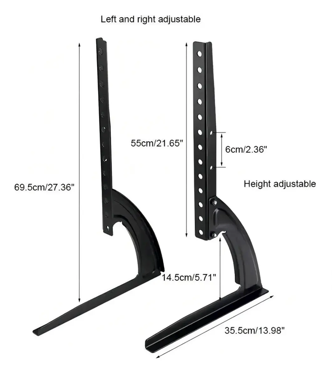 Soporte Base Patas TV Universal 37 a 75 Negro