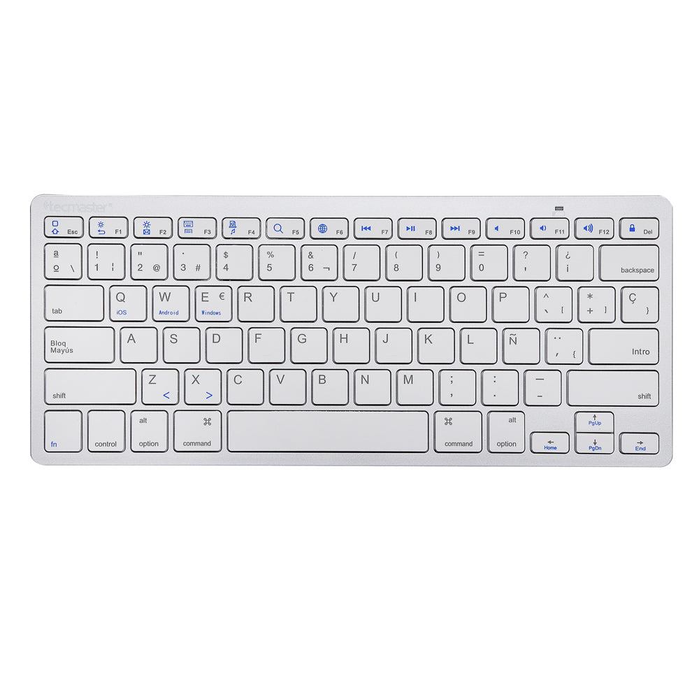 Teclado bluetooth para macbook notebook iMac tablets Tecmaster Silver