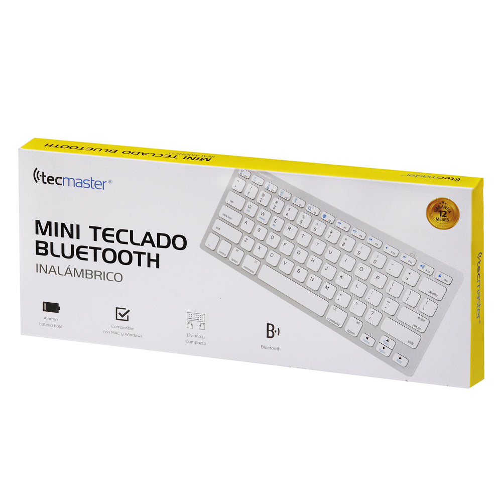 Teclado bluetooth para macbook notebook iMac tablets Tecmaster Silver