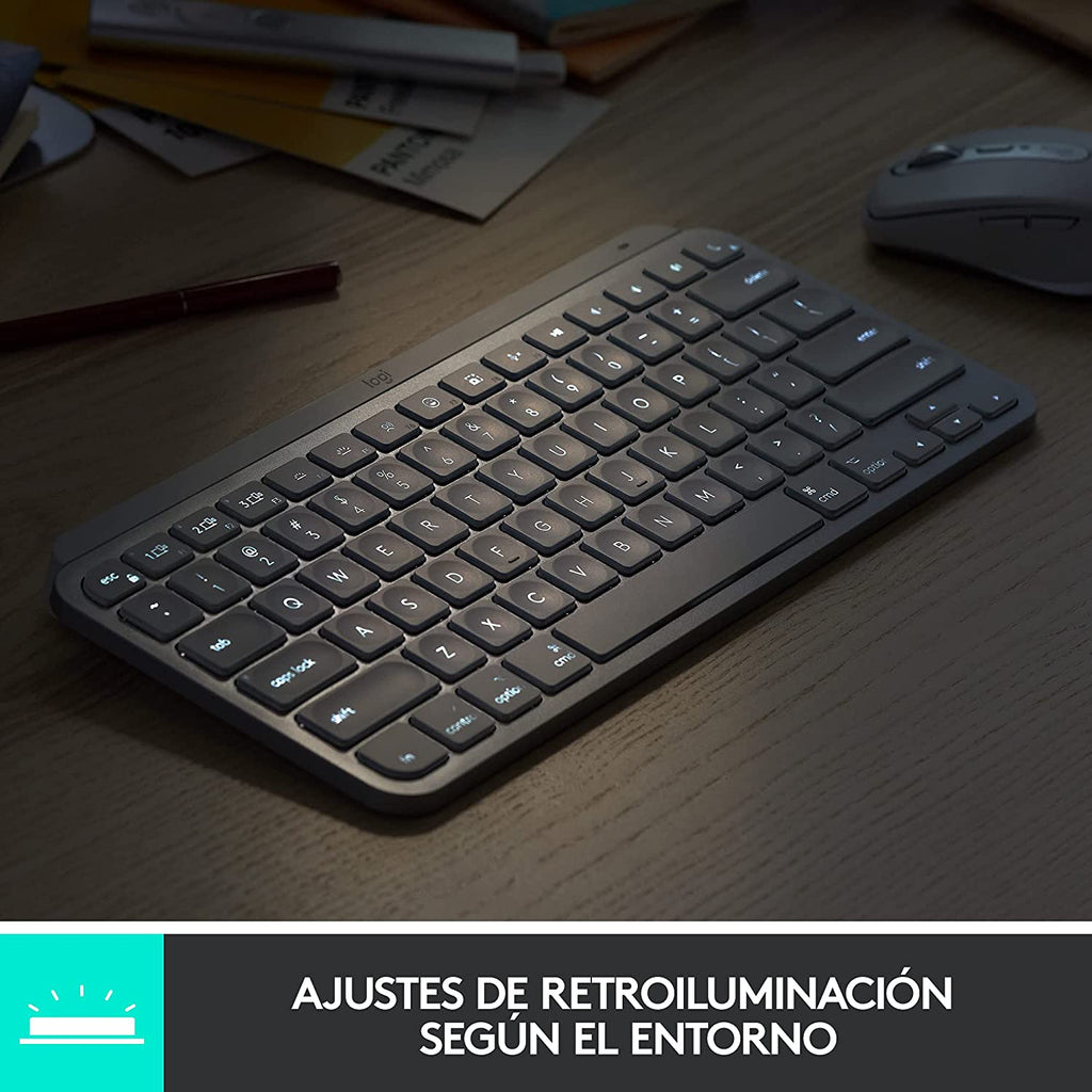 Teclado Logitech MX Keys mini Business BT Iluminado Negro