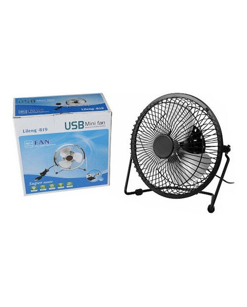 Ventilador metalico USB 4 Pulgadas Negro Factorytech