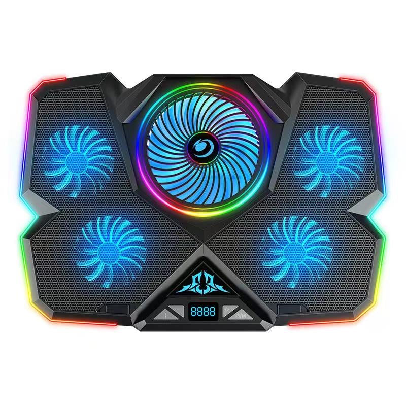 Ventilador Notebook Gamer 5 Vent RGB 12 Efectos 14 / 17 Pulg