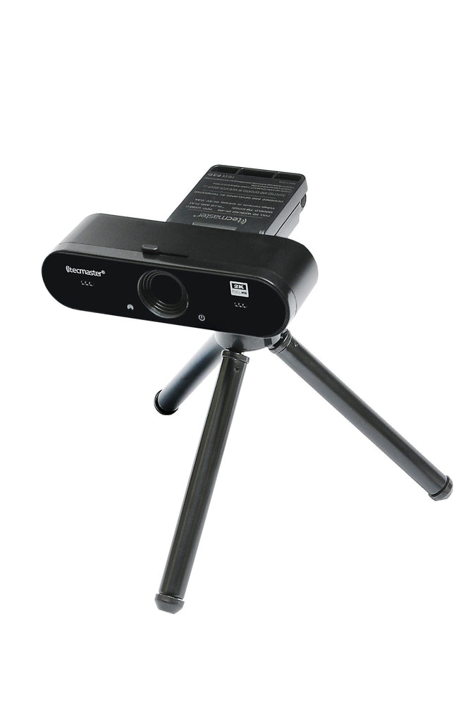 Webcam 2K USB 4MP Con Tripode y Protector Privacidad Tecmaster